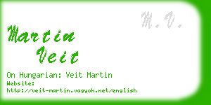 martin veit business card